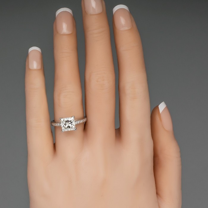 $32,500 Tiffany & Co Platinum 1.51ct F VS1 Princess Diamond Engagement Ring  4.25 | eBay