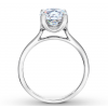 Certified Diamond Solitaire Ring 2 carats Round 14K White Gold