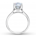 Certified Diamond Solitaire Ring 2 carats Round 14K White Gold