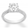 Diamond Engagement Ring 2-1/5 ct tw Round-cut 14K White Gold