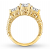 Diamond 3-Stone Ring 2-7/8 ct tw Round-cut 14K Yellow Gold