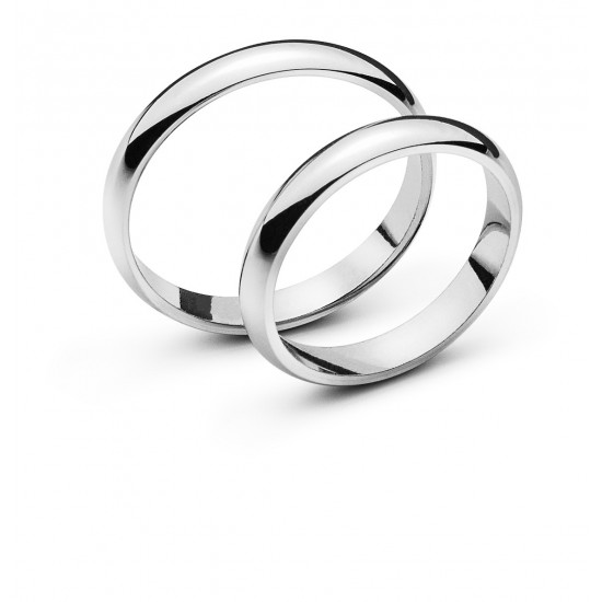 Wedding ring white gold 3.4 mm