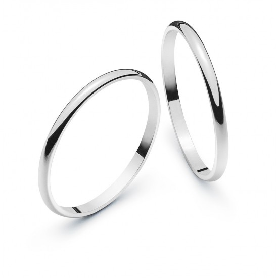 Wedding ring white gold 1.8mm