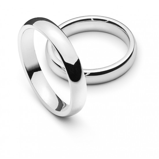 Wedding ring white gold 4.0mm R