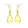 Briolette cut dangle citrine earrings