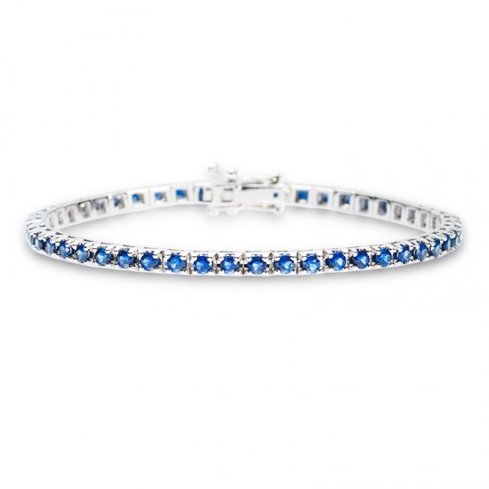 Sapphire Tennis bracelet 4.02ct