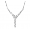 Diamond Necklace 2-1/2 ct tw Round-cut 14K White Gold