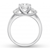 Diamond 3-Stone Ring 2-3/4 ct tw Cushion-cut 14K White Gold