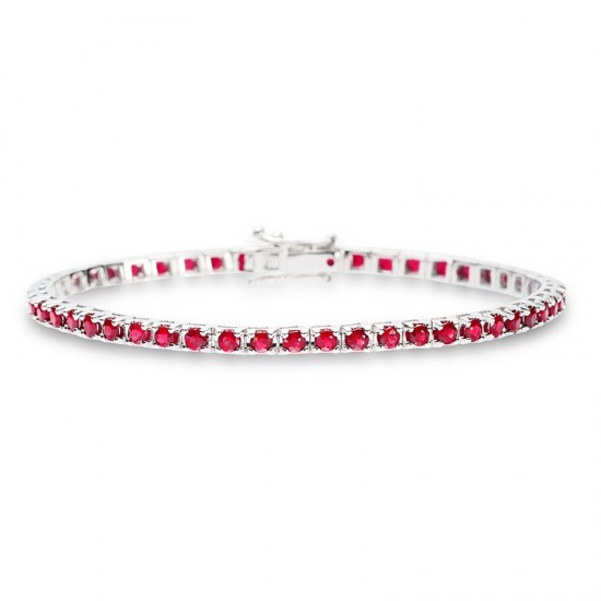 Ruby Tennis bracelet 4.22ct