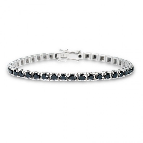 Black Diamond Tennis bracelet 5.80ct