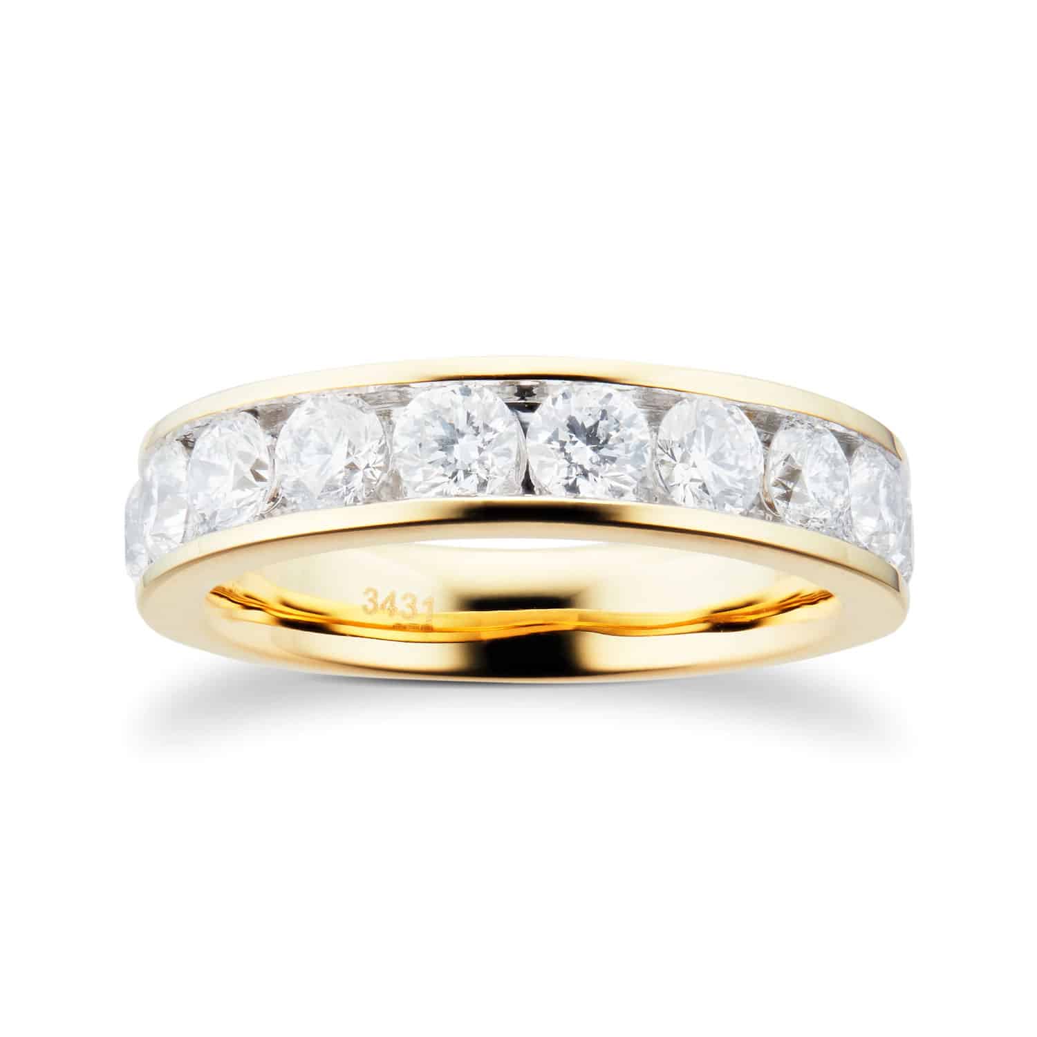 18ct Yellow Gold 1.50ct Brilliant-Cut Diamond Radiance Eternity Band