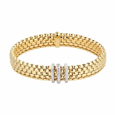 18ct Yellow Gold Vista Micro-Pavé Diamond Line Bracelet (0.23ct tw.)