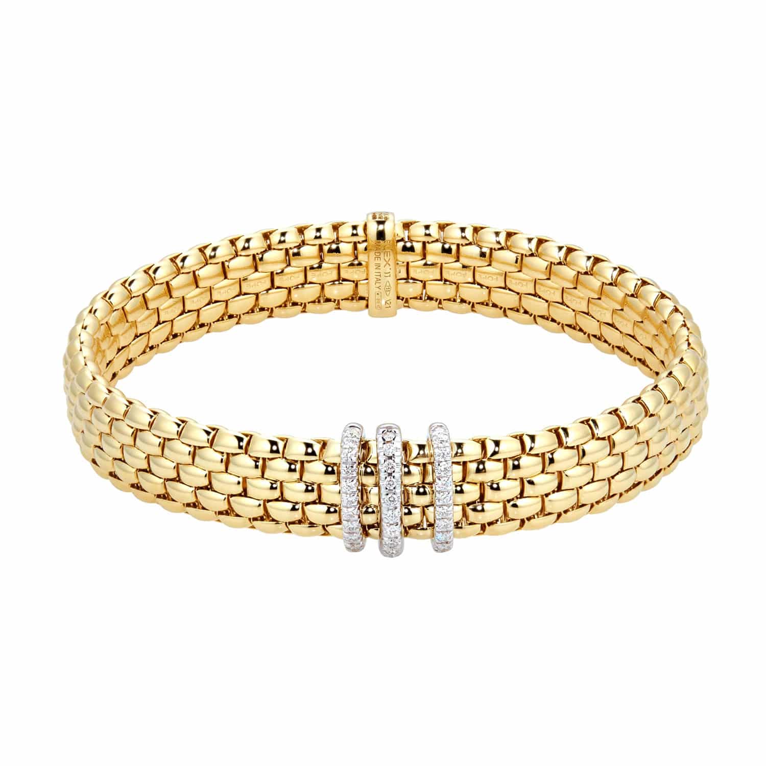 18ct Yellow Gold Vista Micro-Pavé Diamond Line Bracelet (0.23ct tw.)