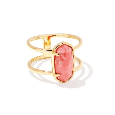 Elmoha 18k Gold Vermeil Pink Double Band Ring