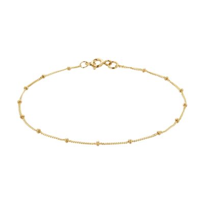 9ct Yellow Gold Granulated Chain Bracelet