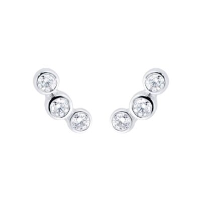 18ct White Gold Signature Diamond Ear Climbers (0.20ct tw.)