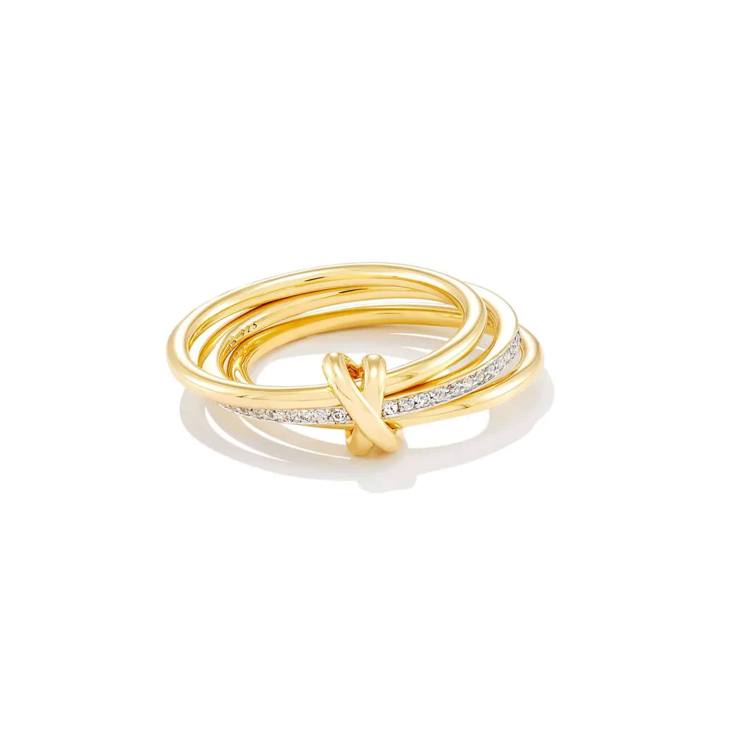 Seraphine Setting 18k Yellow Gold Vermeil Band Ring - Image 4