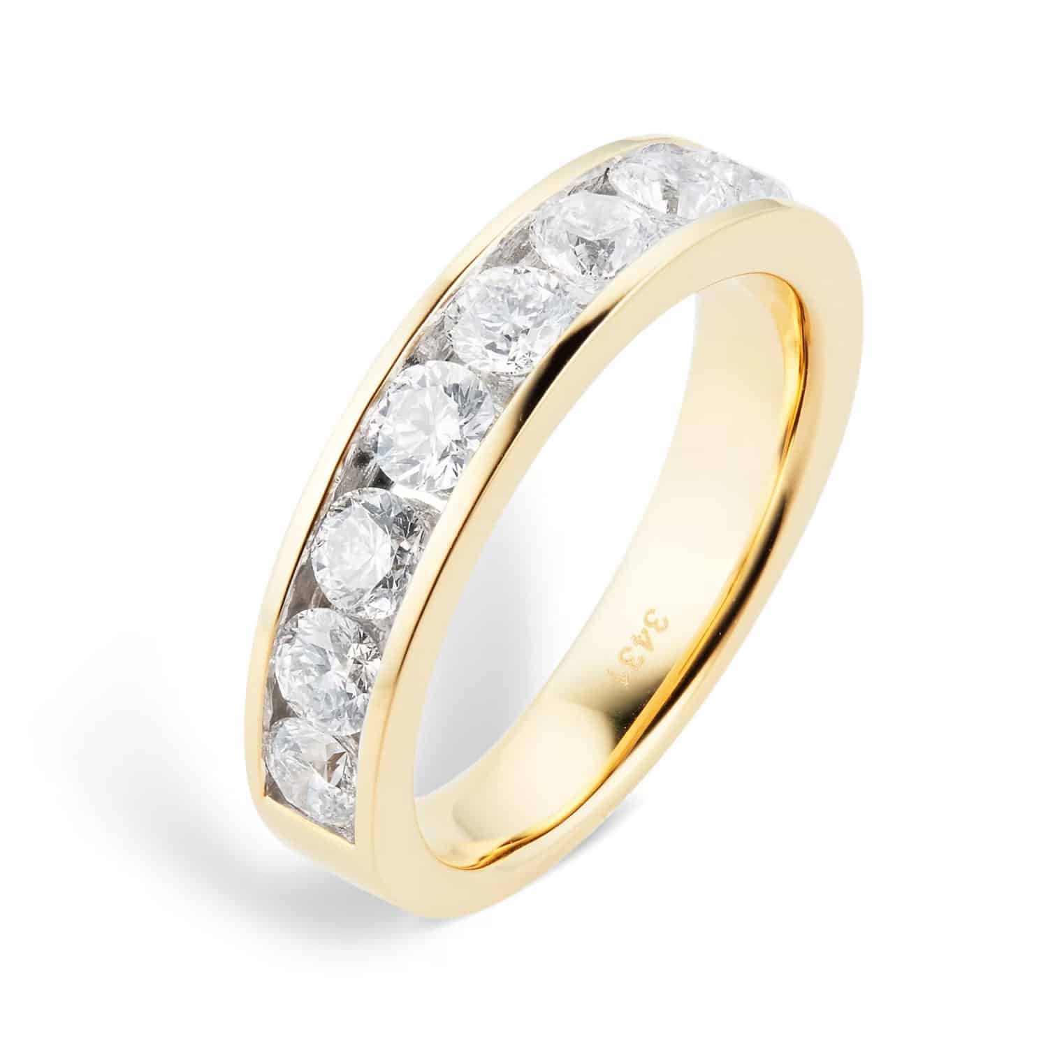 18ct Yellow Gold 1.50ct Brilliant-Cut Diamond Radiance Eternity Band - Image 4