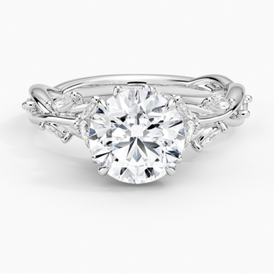 Royal Bloom Diamond Ring — Round (Setting Only)