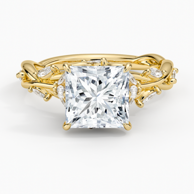Royal Bloom Diamond Ring — Princess (Setting Only)