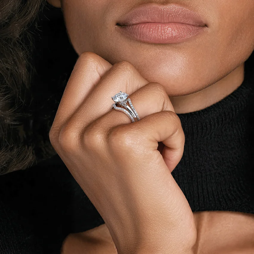 Arcadia Diamond Ring Jacket (1/3 ct. tw.) in Platinum - Image 4