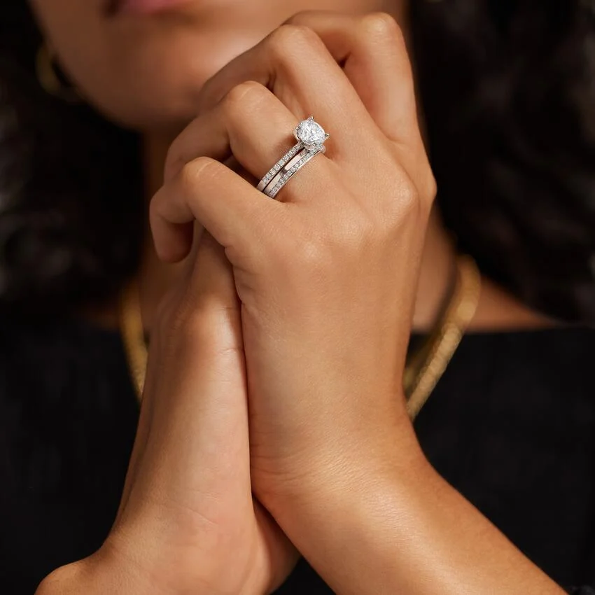Seraphine 3mm Diamond Ring in Platinum - Image 3