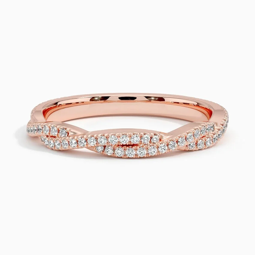Bellrose Twisted Vine Diamond Ring (1/4 ct. tw.) in 14K Rose Gold