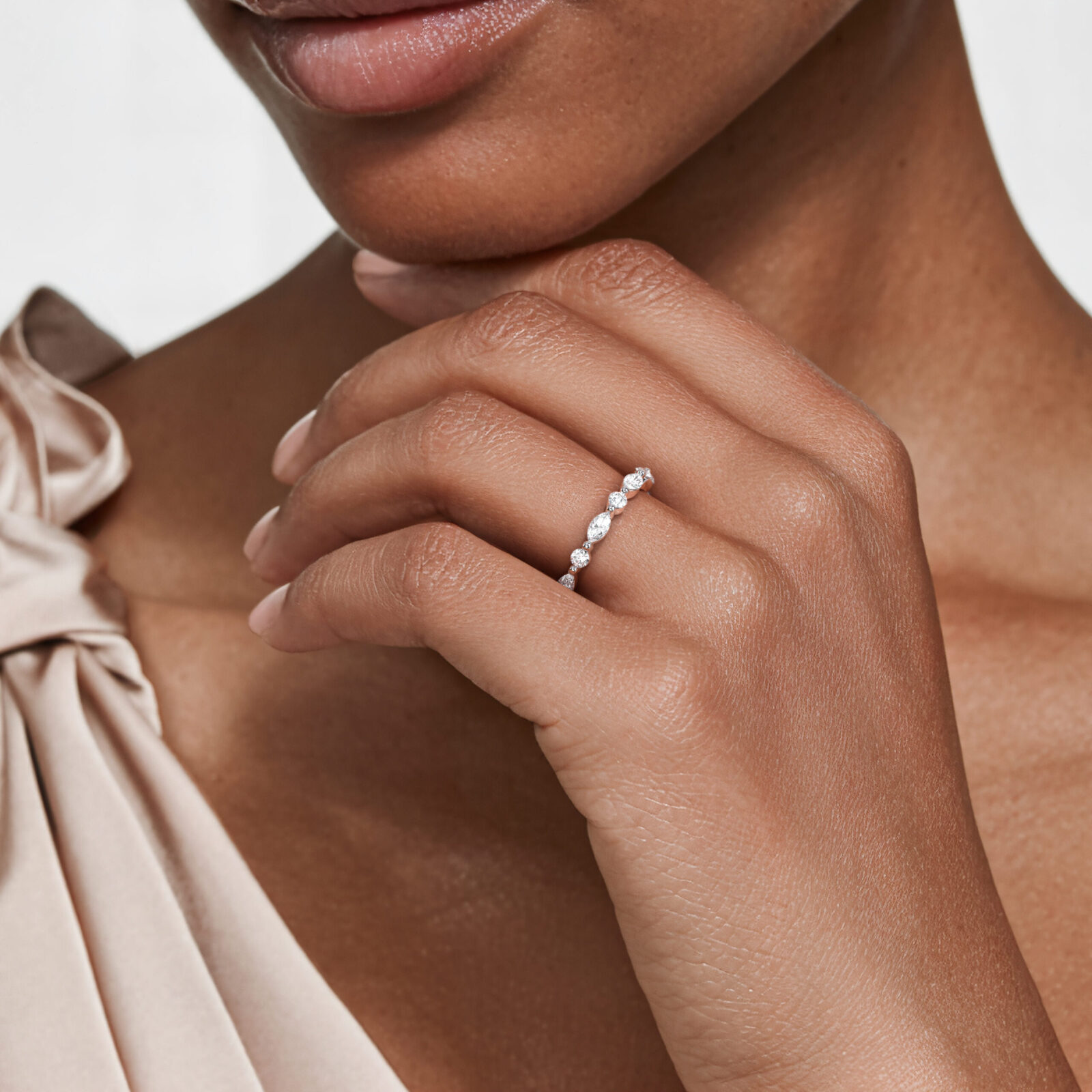 Royal Bloom Diamond Ring (3/8 ct. tw.) in Platinum - Image 3