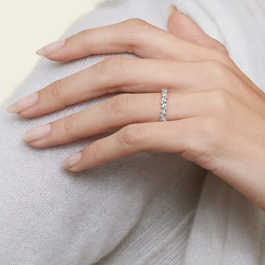 Meridian Diamond Ring in 18K White Gold - Image 3