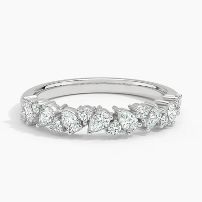 Meridian Diamond Ring in 18K White Gold