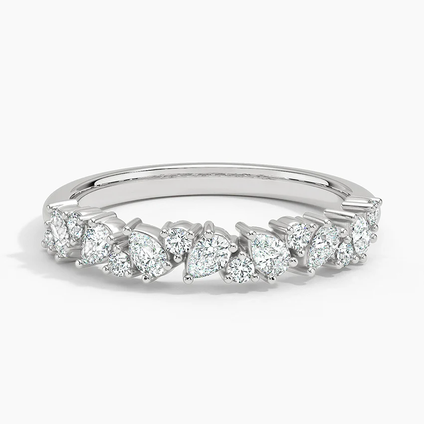 Meridian Diamond Ring in 18K White Gold