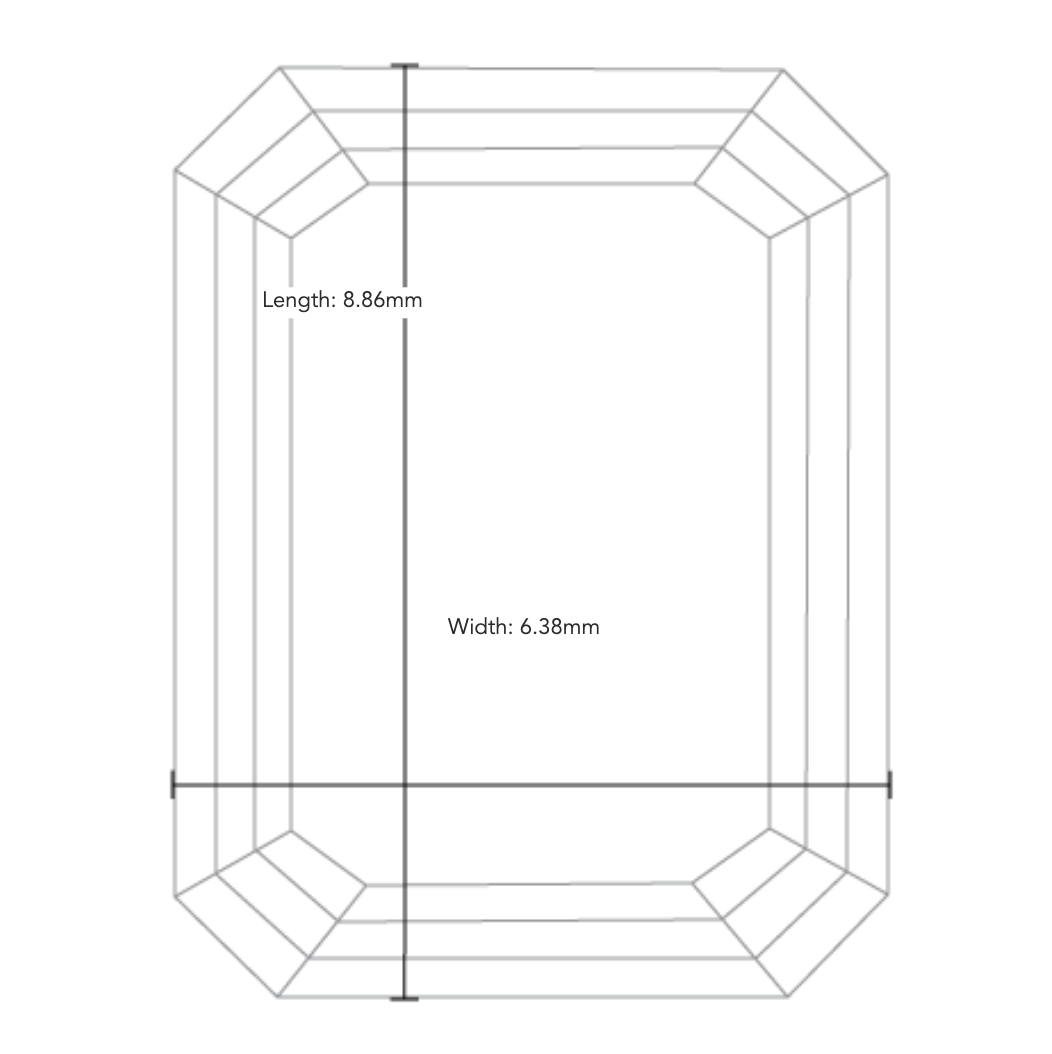 2.50ct Emerald Natural Diamond — D / VVS2. - Image 3