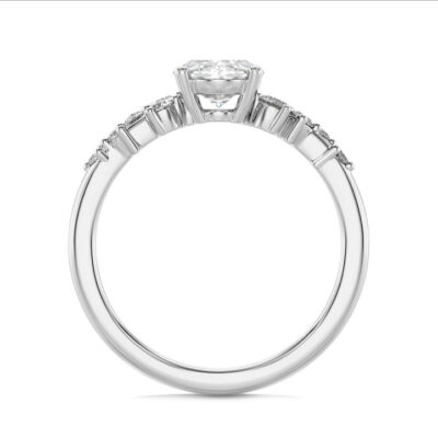Golden Pavilion 1.00 Carat Ring With Oval Diamond