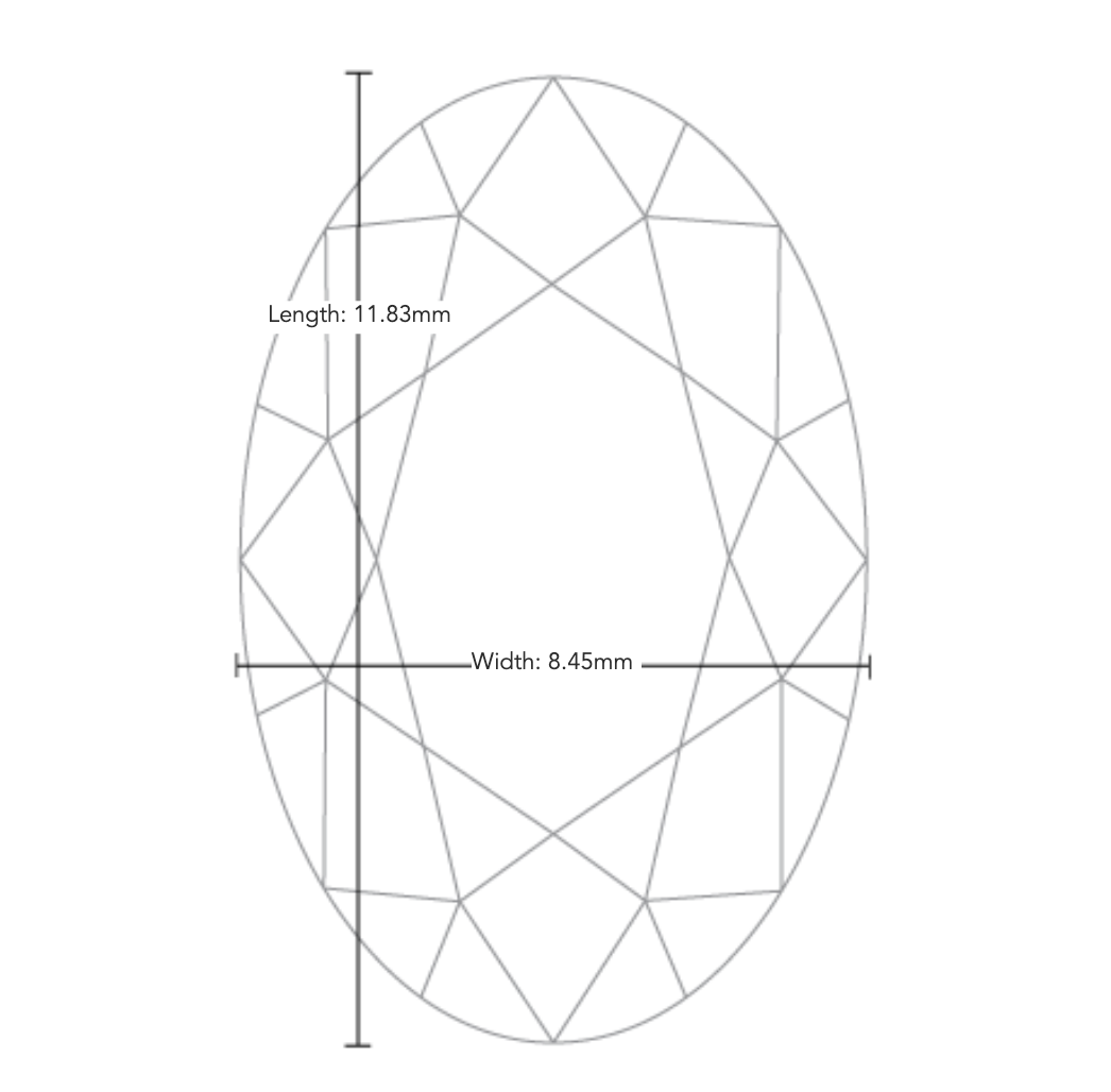 3.52ct Oval Natural Diamond — J / VVS1. - Image 3