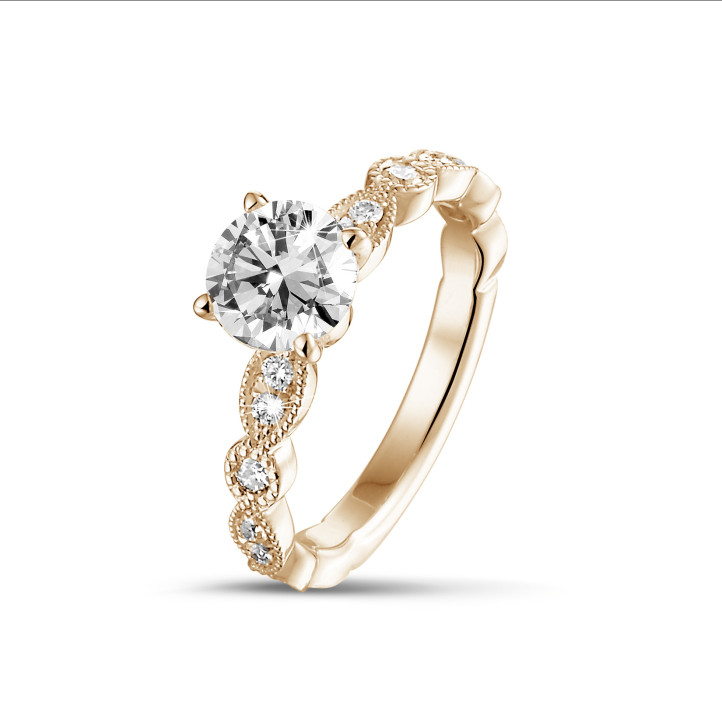 Elysian Promise 2.00 Carat Round diamond with marquise Stackable Ring - Image 4