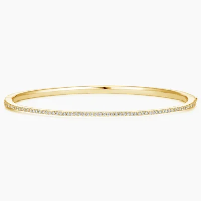 Citrine Glow 6 in. - 7in. Diamond Bangle Bracelet