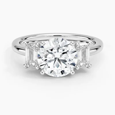 Regal Crest Three Stone Round Diamond Ring (3/4 ct. tw.) (Setting Only)
