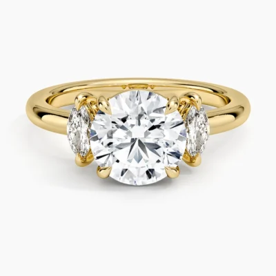 Aurora Pavilion - Round Diamond Ring (1/2 ct. tw.) (Setting Only)