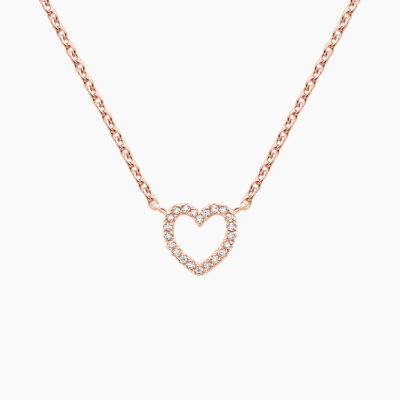 Veil Heart Diamond Pendant