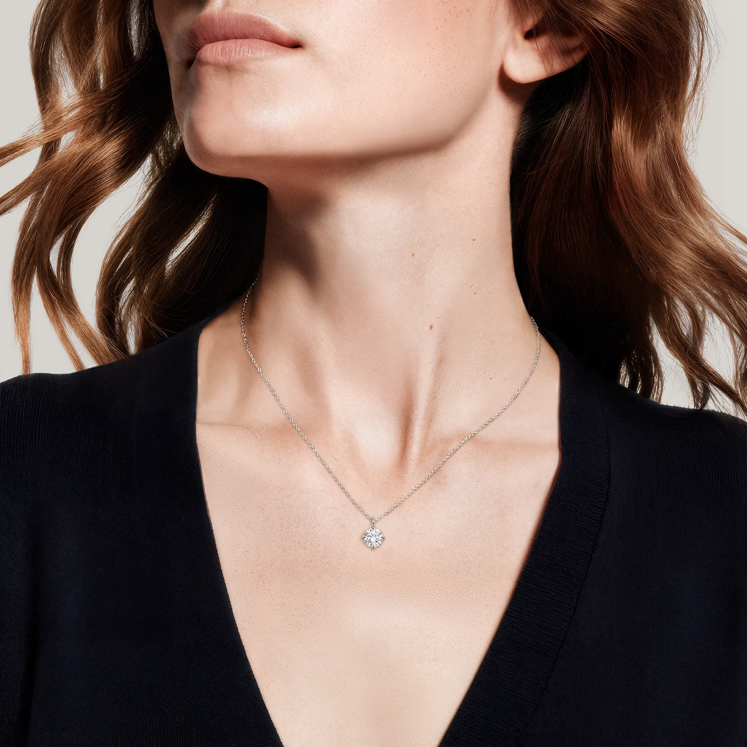 Solara Station Round Diamond Pendant - Image 3