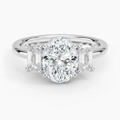 Regal Crest Three Stone Oval Diamond Ring (3/4 ct. tw.) (Setting Only)