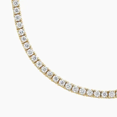 Fleurchain Four-Prong Diamond Tennis Necklace