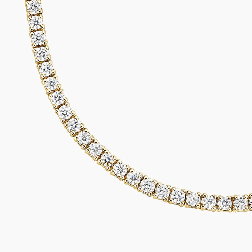 Fleurchain Four-Prong Diamond Tennis Necklace