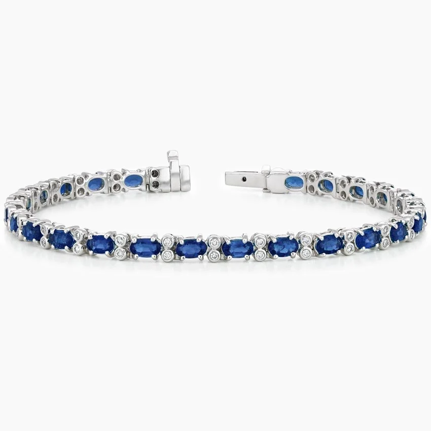 Saffron Coil Sapphire and Diamond Bracelet (1/2 ct. tw.) - Image 3