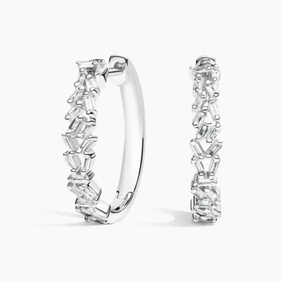 Regency Diamond Hoop Earrings