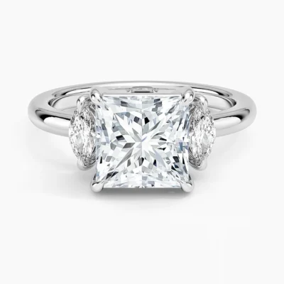 Aurora Pavilion - Princess Diamond Ring (1/2 ct. tw.) (Setting Only)