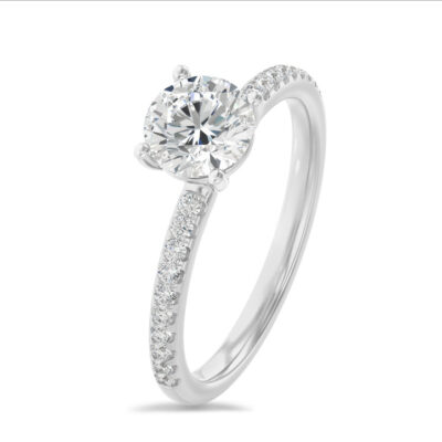 Ivory Reverie 1.00 Carat Ring With Side Diamonds