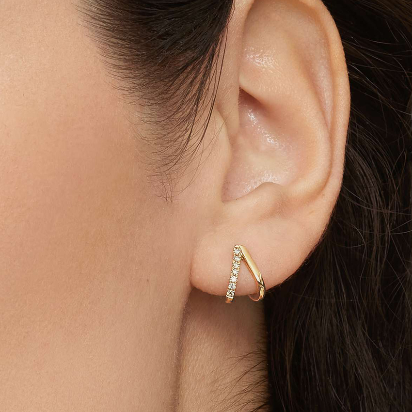 Velvet Halo Diamond Adorned Earrings - Image 3