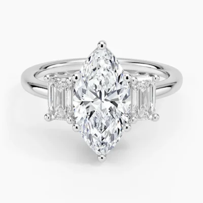 Regal Crest Three Stone Marquise Diamond Ring (3/4 ct. tw.) (Setting Only)
