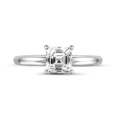 Maison Lumière 1.00 Carat With Asscher Cut Diamond Ring